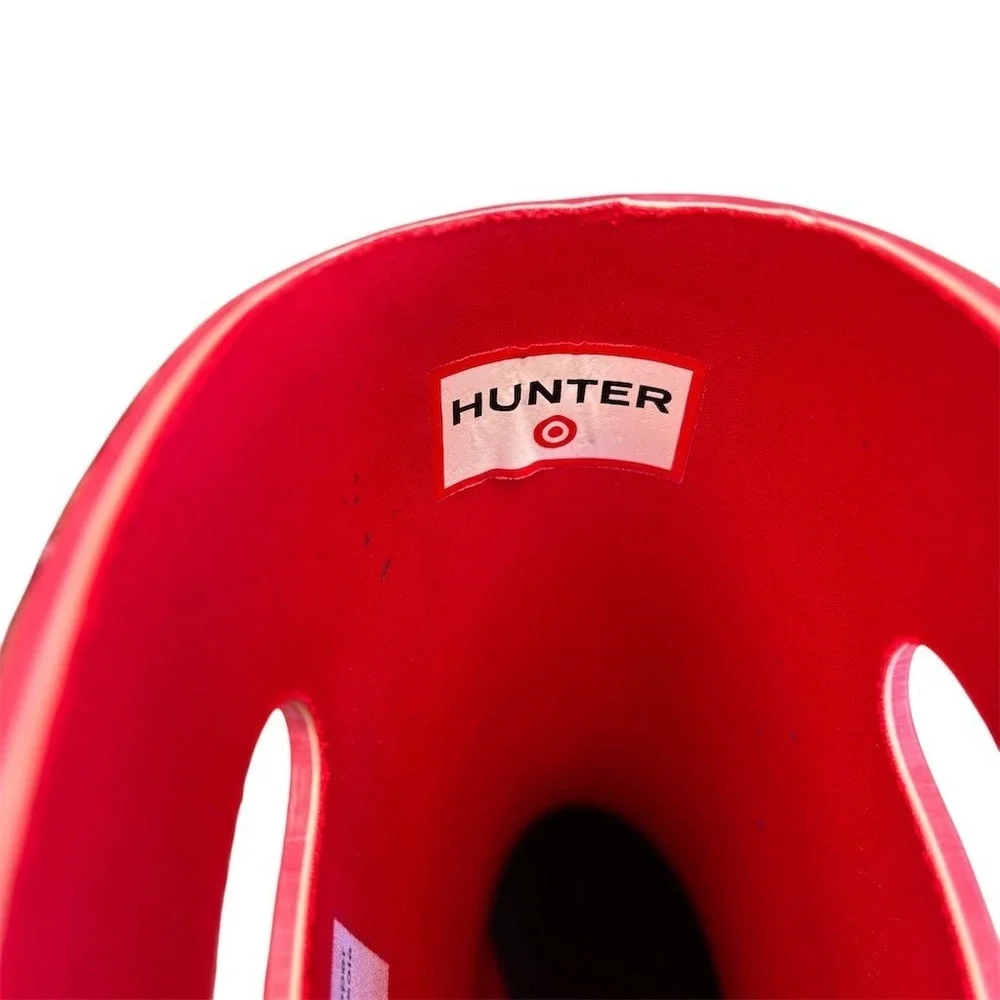 Hunter Kids Wellington Rain Boots Red Waterproof Pull On Size‎ 4